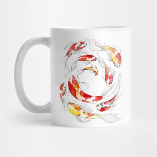 Watercolor Koi Fish Mug